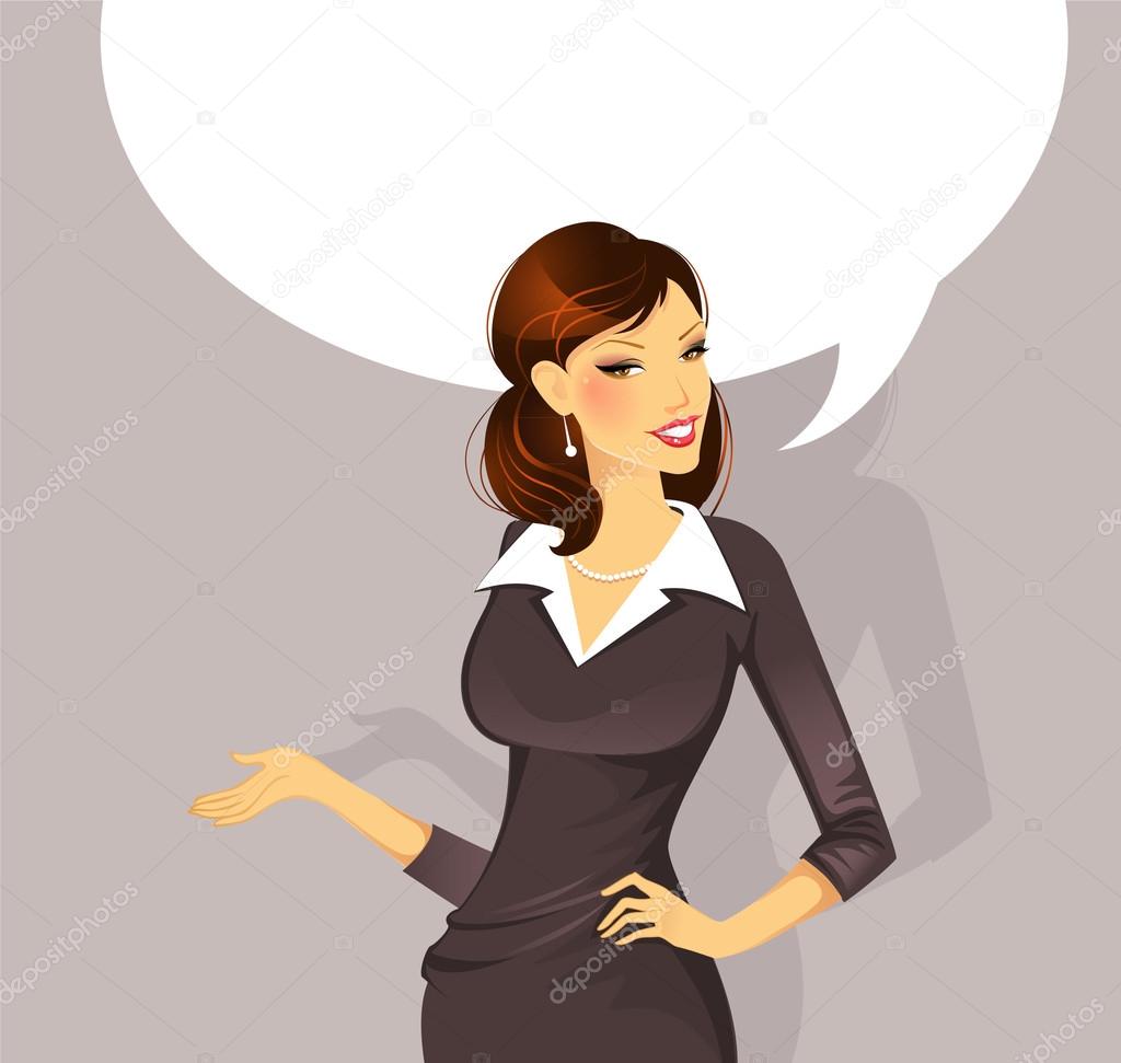 Vector illustration of Businesswoman