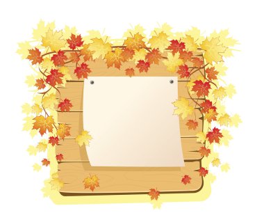 sonbahar vektör çizim vektör çizim geri yapraklar