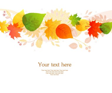 Vector illustration of Vector illustration of Autumn leafs back clipart
