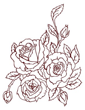 Güzellik gülleriyle arka planın vektör illüstrasyonu