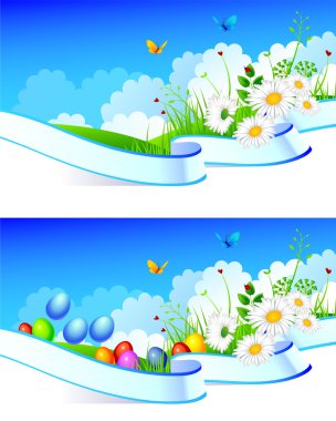 Yaz çimlerinin vektör illüstrasyonu