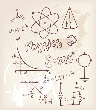 Vector illustration of Physics set
