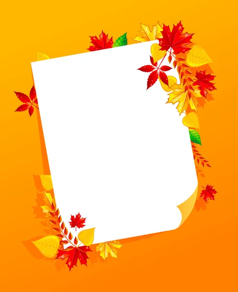 Ilustración vectorial de ilustración vectorial de hojas de otoño volver — Archivo Imágenes Vectoriales