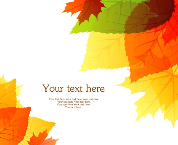 Ilustración vectorial de ilustración vectorial de hojas de otoño volver — Vector de stock