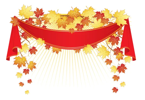 Illustration vectorielle de l'illustration vectorielle des feuilles d'automne retour — Image vectorielle