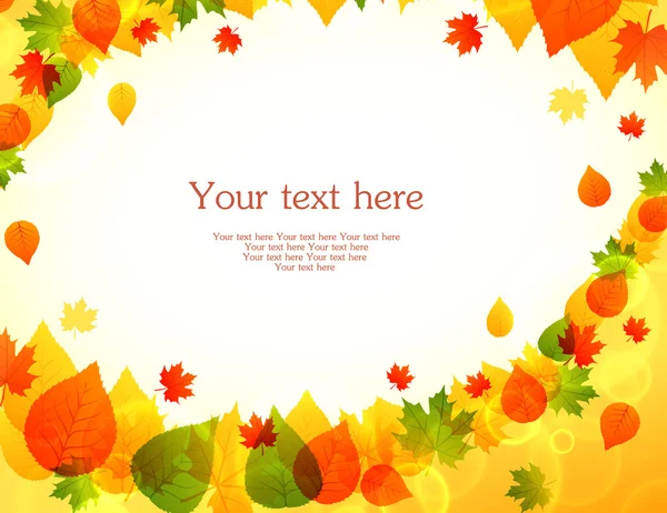 Ilustración vectorial de ilustración vectorial de hojas de otoño volver — Vector de stock