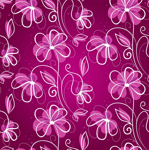 Illustration vectorielle du motif floral sans couture — Image vectorielle