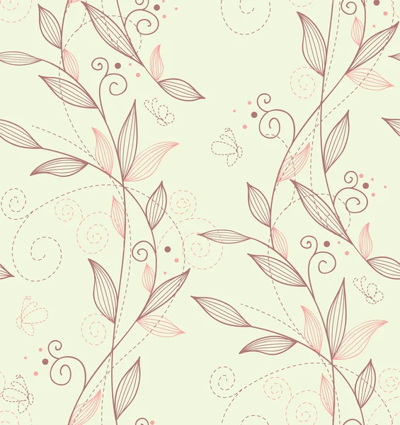 Ilustración vectorial del patrón sin costura floral — Archivo Imágenes Vectoriales