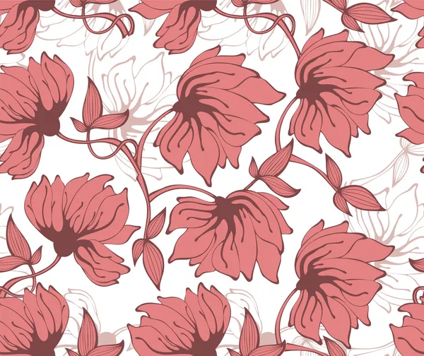 Illustration vectorielle du motif floral sans couture — Image vectorielle