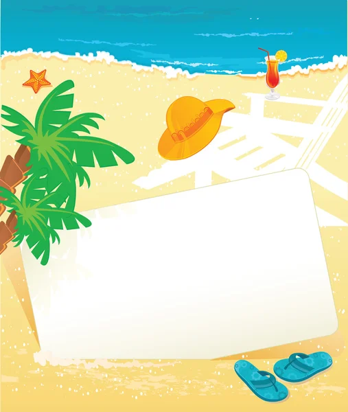 Vector illustratie van Summer tropische banner — Stockvector