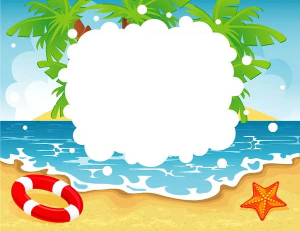Vector illustration of Summer tropical banner — Stock Vector