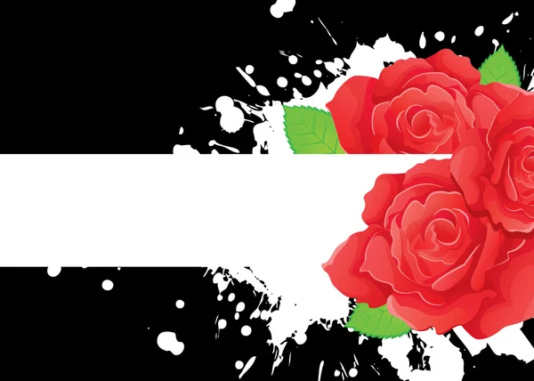 Vector illustratie van Achtergrond met schoonheid rozen — Stockvector