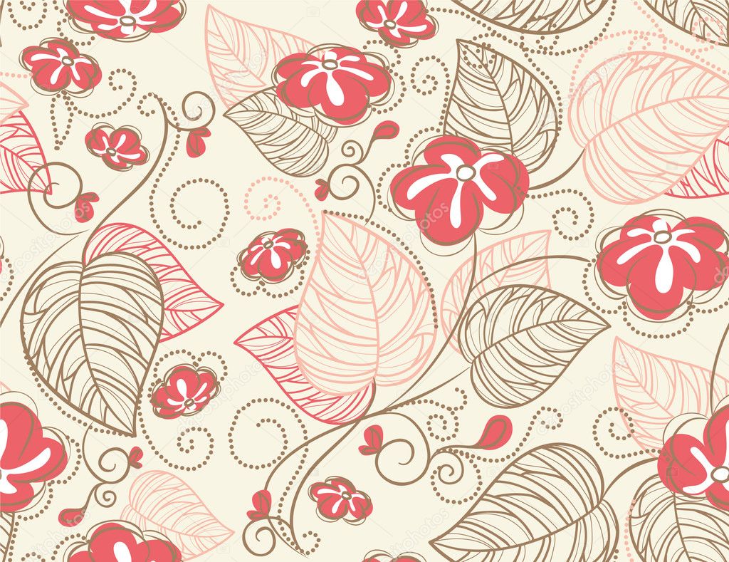 Vector illustration of Floral seamless pattern