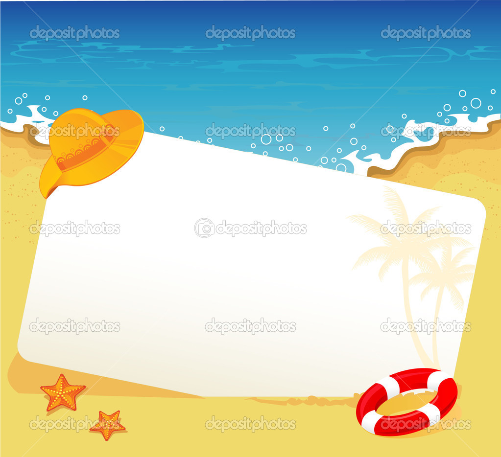 Vector illustration of Summer tropical banner