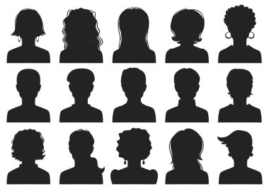 Man and woman avatars clipart