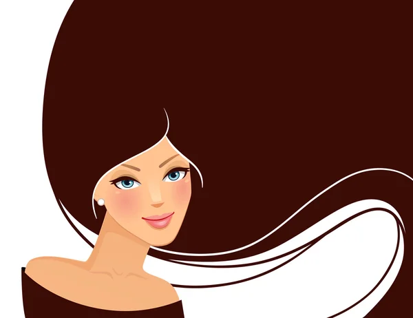 Belleza mujer pic — Vector de stock