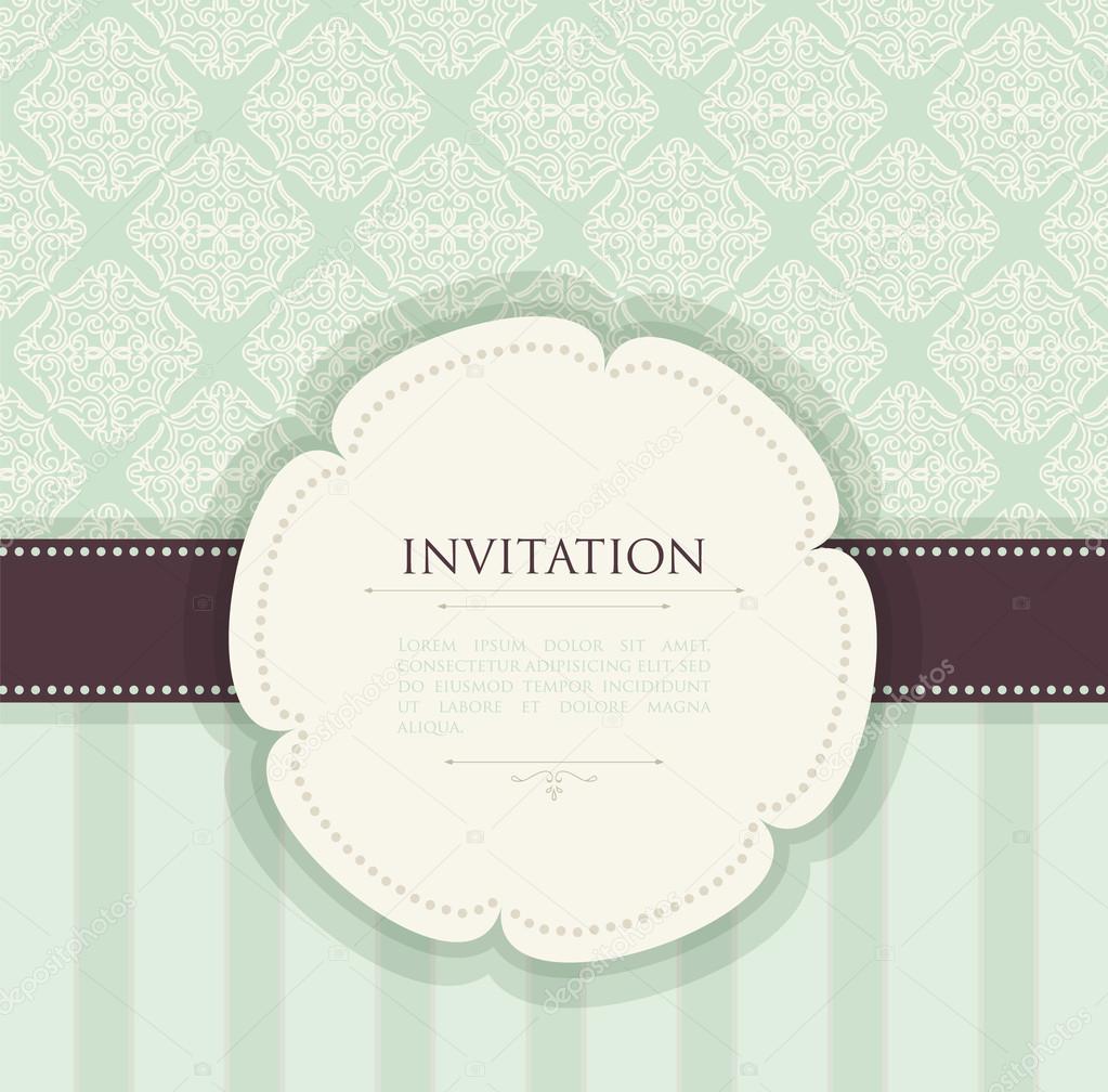 Invitation vintage background