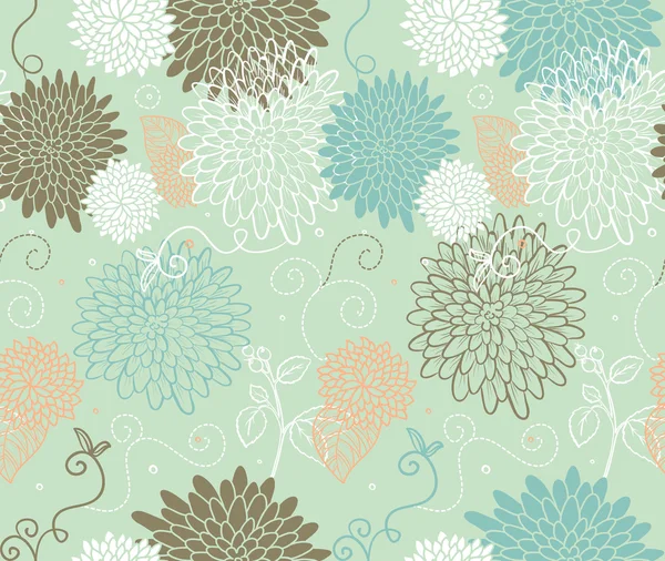 Motif floral sans couture — Image vectorielle