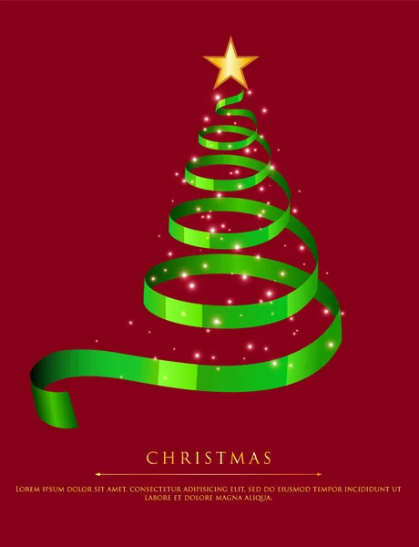 クリスマス ツリーの抽象的な緑 — ストックベクタ