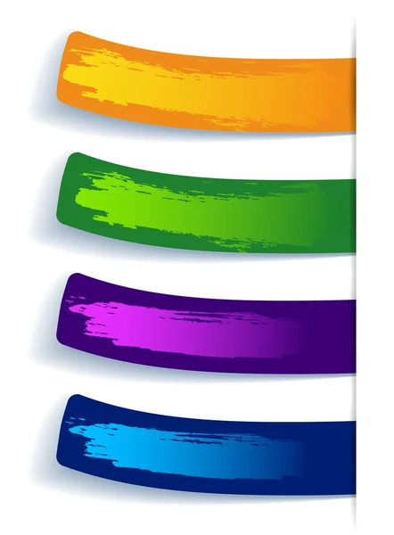 Sada barevných samolepek s logem — Stockový vektor