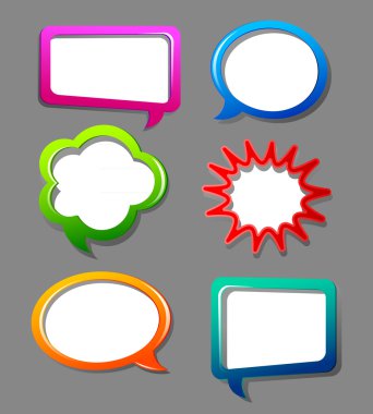 renk konuşma balonları