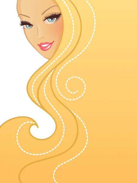 Hermosa mujer rubia — Vector de stock