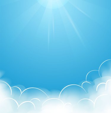 Bulutlu mavi gökyüzü