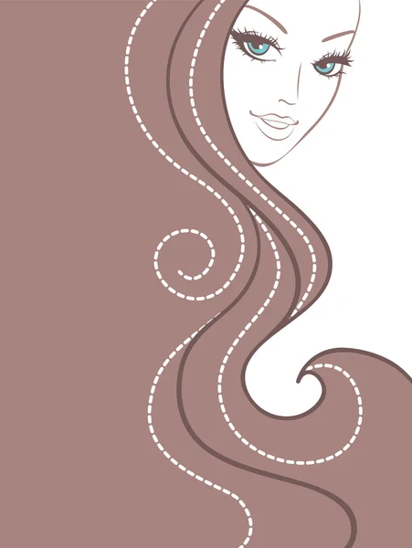 Hermosa mujer — Vector de stock