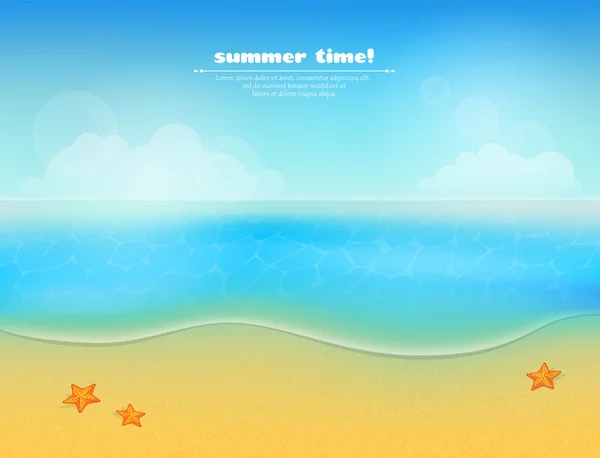 Letní pláž pozadí — Stockový vektor