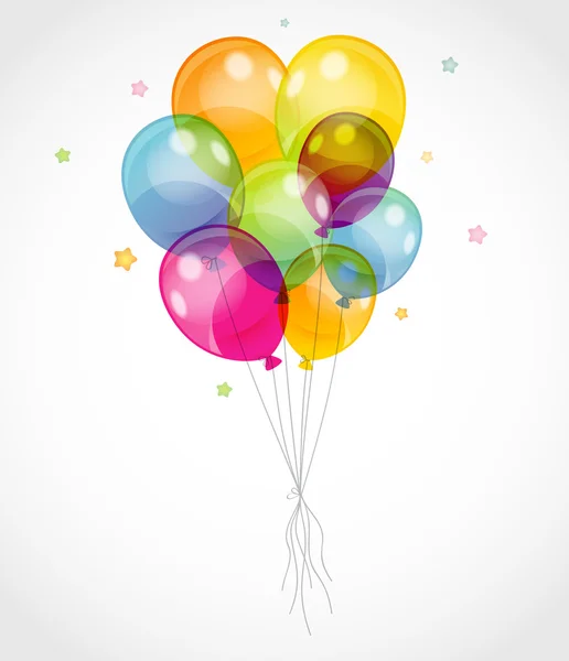 Fondo con globos de colores — Vector de stock