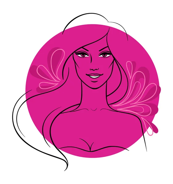 Hermosa mujer — Vector de stock