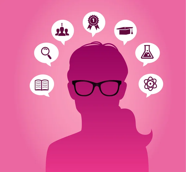 Woman with glasses — Stock Vector