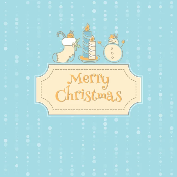 Tarjeta de objetos de Navidad — Vector de stock