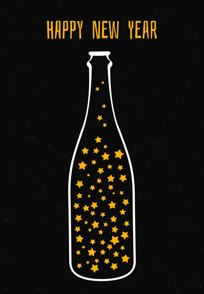 Champagne con le stelle — Vettoriale Stock