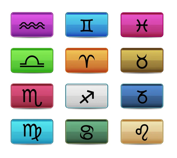 Horoscope zodiac signs, vector set — Stock Vector