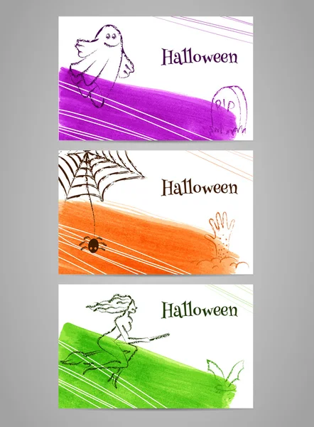 Banners de Halloween — Vetor de Stock