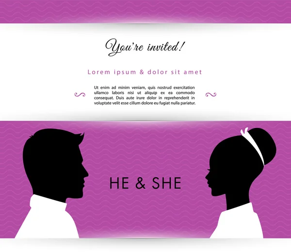 He & She — Stock Vector