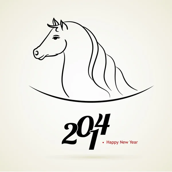 Pferd 2014 — Stockvektor