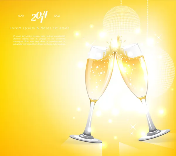 Glas champagne — Stock vektor