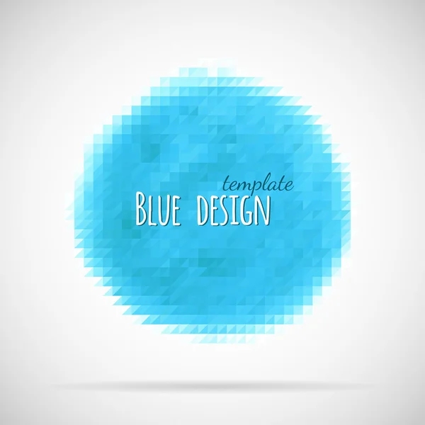 Banner triángulo azul — Vector de stock