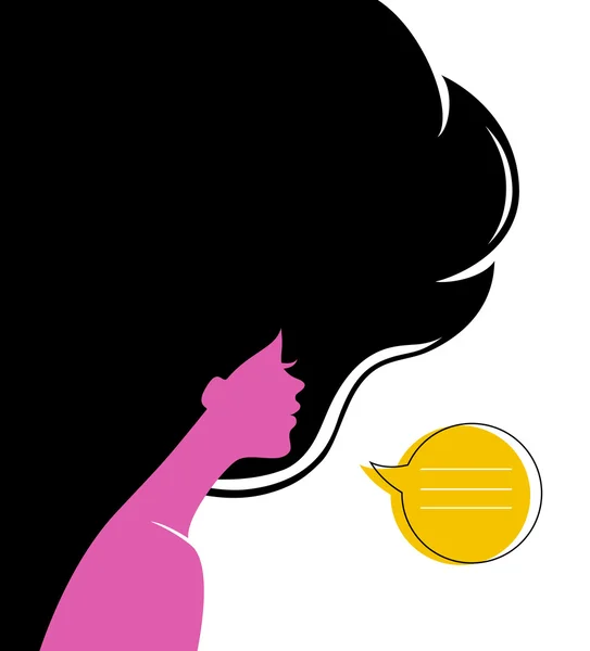Woman's silhouette — Stock Vector