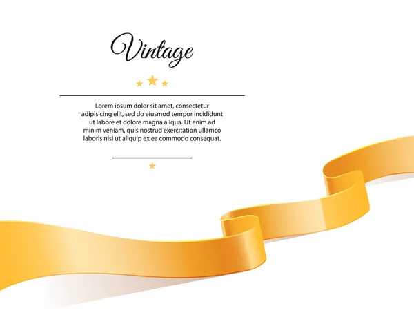 Gold ribbon — Stock Vector