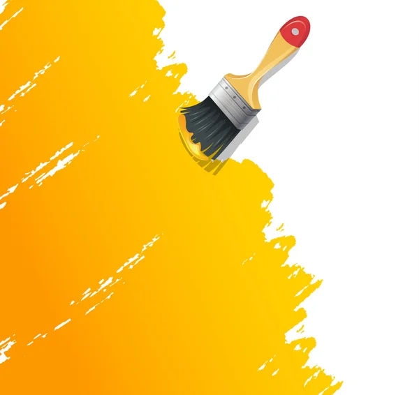 Sıçrama ile boya fırçası — Stok Vektör