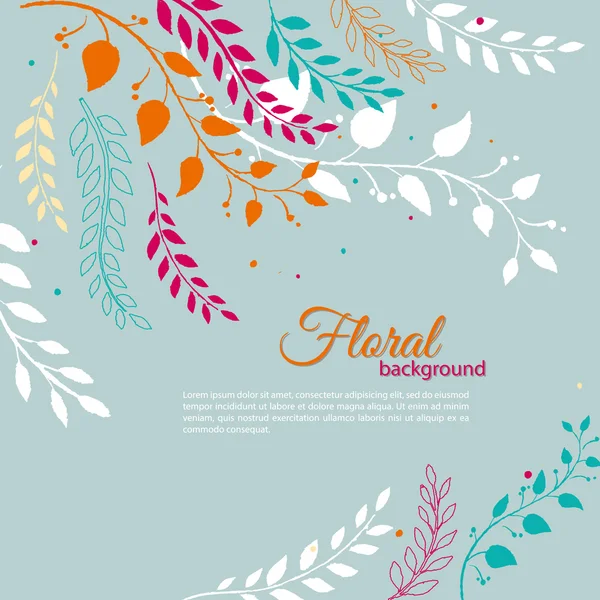 Acuarela floral — Vector de stock