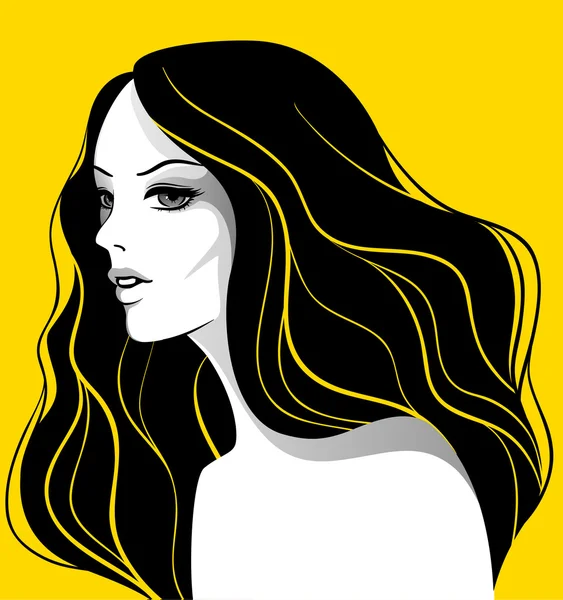 Hermosa mujer — Vector de stock