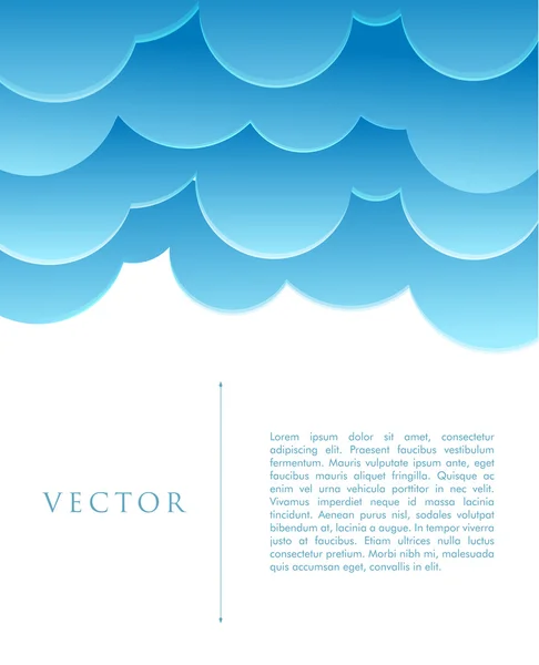 Blue abstract clouds — Stock Vector