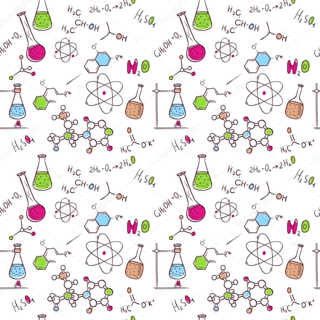 Hand draw chemistry pattern