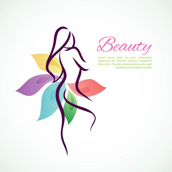 Hermosa mujer — Vector de stock