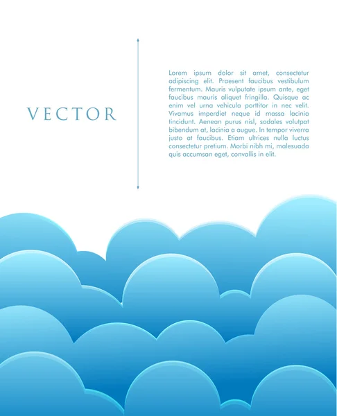 Blue abstract wolken — Stockvector