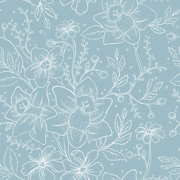 Modèle floral sans couture — Image vectorielle